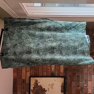 Green Floral Skirt rip skirt